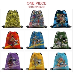 15 Styles One Piece 3D Digital Print Anime Drawstring Bags