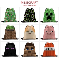 14 Styles Minecraft 3D Digital Print Anime Drawstring Bags