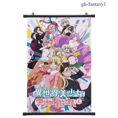 2 Styles Fantasy Bishoujo Juniku Ojisan Cartoon Wallscrolls Waterproof Anime Wall Scroll 60*90CM