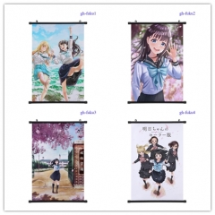 5 Styles Akebi-chan no Sailor Fuku Cartoon Wallscrolls Waterproof Anime Wall Scroll 60*90CM
