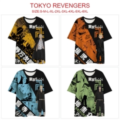 6 Styles Tokyo Revengers Cosplay 3D Digital Print Anime T-shirt