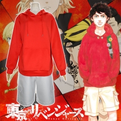 Tokyo Revengers Hanagaki Takemichi Cartoon Character Cosplay Hoodie Shorts Anime Costume Set For Adult