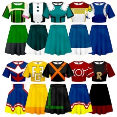 14 Styles My Hero Academia/Boku No Hero Academia Cartoon Character Cosplay Top T Shirts Skirt Anime Costume Set For Adult