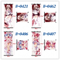 5 Styles The Poem of Cherry Blossoms Cartoon Wallscrolls Waterproof Anime Wall Scroll (60*170CM)