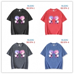 6 Styles Re:Life in a Different World from Zero/Re: Zero Cartoon Pattern T-shirt Anime Short shirts