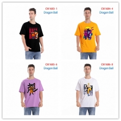 4 Styles 7 Color Dragon Ball Z Cartoon Pattern T-shirt Anime Short shirts