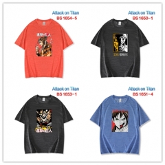 5 Styles 6 Color Attack on Titan / Shingeki No Kyojin Cartoon Pattern T-shirt Anime Short shirts