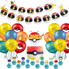 Pokemon Pikachu For Birthday Party Decoration Anime Balloon Set