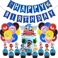 Sonic the Hedgehog For Birthday Party Decoration Anime Balloon Set