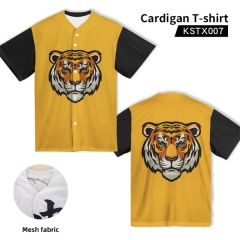 Tiger Styles Cosplay Decoration Cartoon Two Side Color Print Anime Canvas T Shirt For Kids And Adult