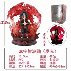 12.5CM GK Q Version Naruto Uchiha Itachi Anime PVC Figure Toy (with Light)