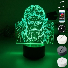 2 Different Bases Attack on Titan Beast Titan Anime 3D Nightlight with Remote Control