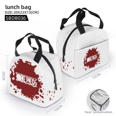 One Piece Printing Lunch Bag Cartoon Character Pattern Anime Hand Bag