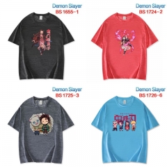 7 Styles 6 Color Demon Slayer: Kimetsu no Yaiba Ice Silk Cotton European Size Loose and Comfortable T-shirt Anime Short shirts