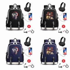 26 Styles Demon Slayer: Kimetsu no Yaiba Cosplay Anime USB Charging Laptop Backpack School Bag