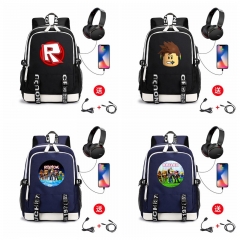 34 Styles Roblox Cosplay Anime USB Charging Laptop Backpack School Bag