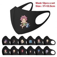 2 Styles 12PCS/SET Fairy Tail Anime mask Cosplay Cartoon Mask Space Cotton Anime Print Mask