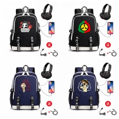 24 Styles SCP Special Containment Procedures Cosplay Anime USB Charging Laptop Backpack School Bag
