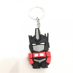 3 Styles Transformers Cosplay Cartoon Character Soft Plastic Decoration Pendant Anime Keychain (Opp Bag)