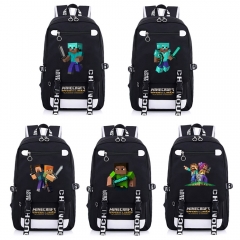 24 Styles Minecraft Cosplay Cartoon Character Anime Backpack Bag