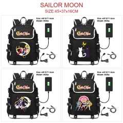 6 Styles Pretty Soldier Sailor Moon Anime Cosplay Cartoon Canvas Colorful Backpack Bag With Data Line Connector