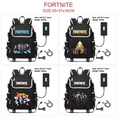 5 Styles Fortnite Anime Cosplay Cartoon Canvas Colorful Backpack Bag With Data Line Connector