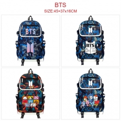 5 Styles K-POP BTS Bulletproof Boy Scouts Camouflage Flip Data Cable Anime Backpack Bag