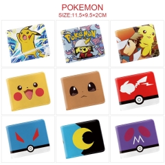10 Styles Pokemon Pikachu Cosplay Cartoon Character Anime Pu Wallet Purse