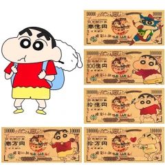 5 Styles Crayon Shin-chan Anime Paper Crafts Souvenir Coin Banknotes