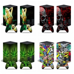 14 Styles Skeleton Sexy Girls Skin Stickers Removable Cover PVC Stickers For Xbox Series X Console and 2 Controllers