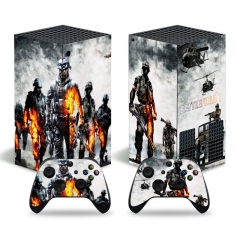 Battlefield Skin Stickers Removable Cover PVC Stickers For Xbox Series X Console and 2 Controllers