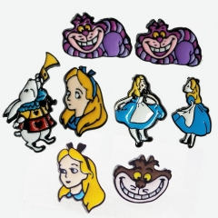 4 Styles Alice in Wonderland Alloy Earring Fashion Jewelry Cartoon Fancy Girls Anime Earrings