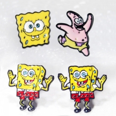 2 Styles SpongeBob SquarePants Alloy Earring Fashion Jewelry Cartoon Fancy Girls Anime Earrings