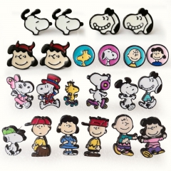 11 Styles Snoopy Alloy Earring Fashion Jewelry Cartoon Fancy Girls Anime Earrings