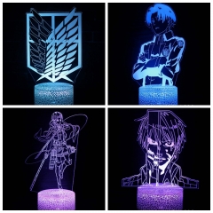15 Styles 2 Different Bases Attack on Titan/Shingeki No Kyojin Anime 3D Nightlight with Remote Control