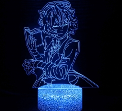 2 Different Bases Bungo Stray Dogs Anime 3D Nightlight with Remote Control