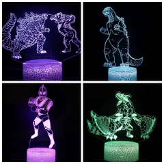 21 Styles 2 Different Bases Ultraman Anime 3D Nightlight with Remote Control