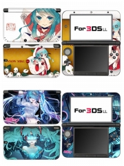 2 Styles Hatsune Miku Full Cover Decal Skin Stickers For 3DSLL