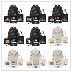 21 Styles K-POP BT21 BTS Bulletproof Boy Bags Cartoon Character Pattern Anime Pencil Bags+Backpacks Sets