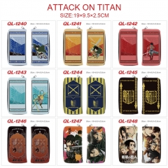 12 Styles Attack on Titan / Shingeki No Kyojin Cartoon Character Anime PU Zipper Wallet Purse