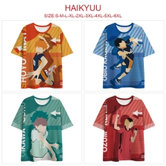 6 Styles Haikyuu Cosplay 3D Digital Print Milk Fiber Materials Anime T-shirt