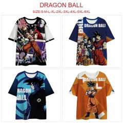 5 Styles Dragon Ball Z Cosplay 3D Digital Print Milk Fiber Materials Anime T-shirt
