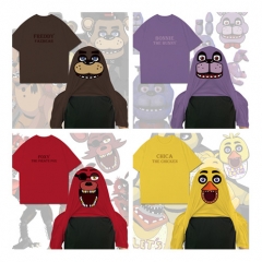 4 Styles Five Nights at Freddy's Funny Pattern Cosplay Color Printing Anime T shirt