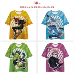 6 Styles SK8 the Infinity/SK∞ Cosplay 3D Digital Print Milk Fiber Materials Anime T-shirt