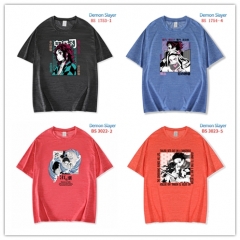 6 Styles 6 Color Demon Slayer: Kimetsu no Yaiba Cartoon Pattern T-shirt Anime Short shirts