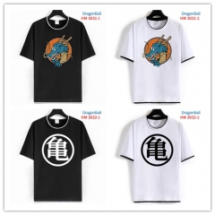 6 Style Dragon Ball Z Cartoon Pattern Anime Cotton T-shirts