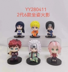 6PCS/Set Naruto Cartoon Character Collectible Anime PVC Figure