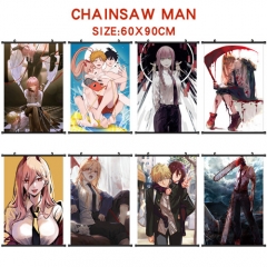 15 Styles Chainsaw Man Anime Wall Scroll Wallscrolls（60*90cm)）