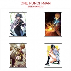 4 Styles One Punch Man Anime Wall Scroll Wallscrolls（60*90cm)）