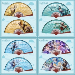 7 Styles 10 Inches Genshin Impact Cartoon Cosplay Decoration Anime Paper Fans